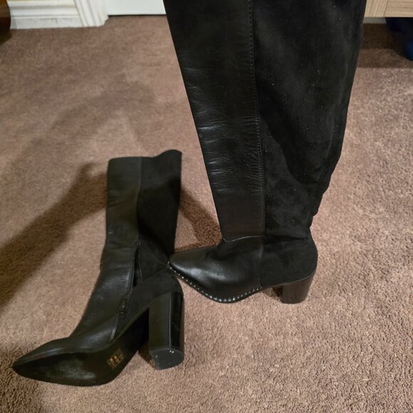 Aldo studded black boots - Picture 1 of 4